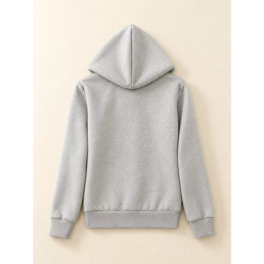 Plus Size Fleece-Lined Thermal Zip-Up Hoodie Apparel and Accessories