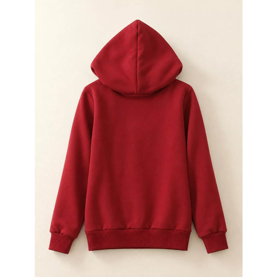 Plus Size Fleece-Lined Thermal Zip-Up Hoodie Apparel and Accessories