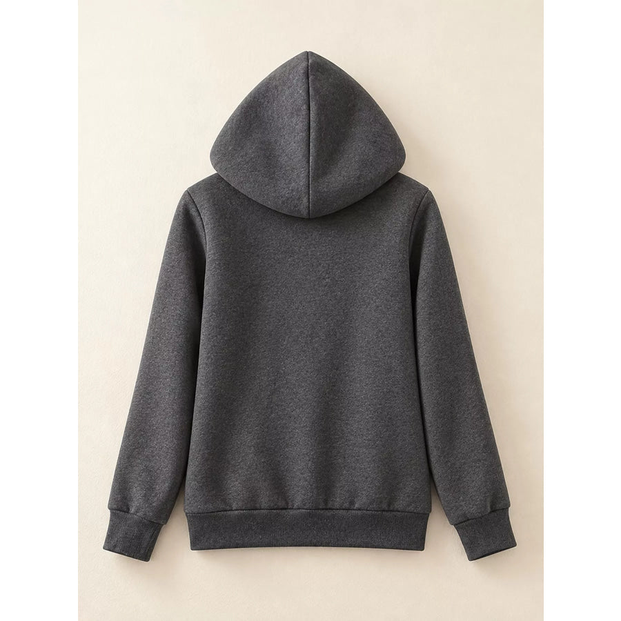 Plus Size Fleece-Lined Thermal Zip-Up Hoodie Apparel and Accessories