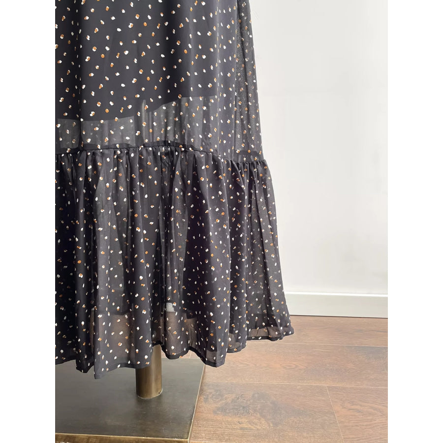 Plus Size Floral Embroidered Polka Dot Maxi Dress Apparel and Accessories