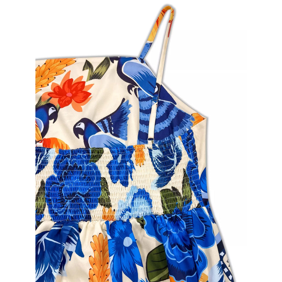 Plus Size Floral Print Spaghetti Strap Maxi Dress Apparel and Accessories