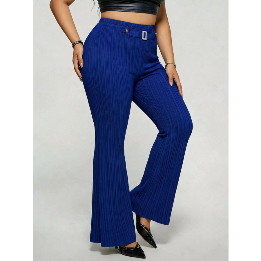 Plus Size High Waist Flare Pants Apparel and Accessories