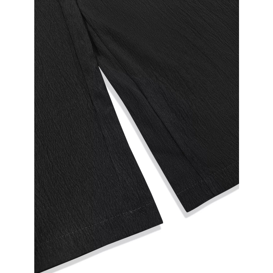 Plus Size High Waist Wide Leg Smocked Waist Pants Apparel and Accessories