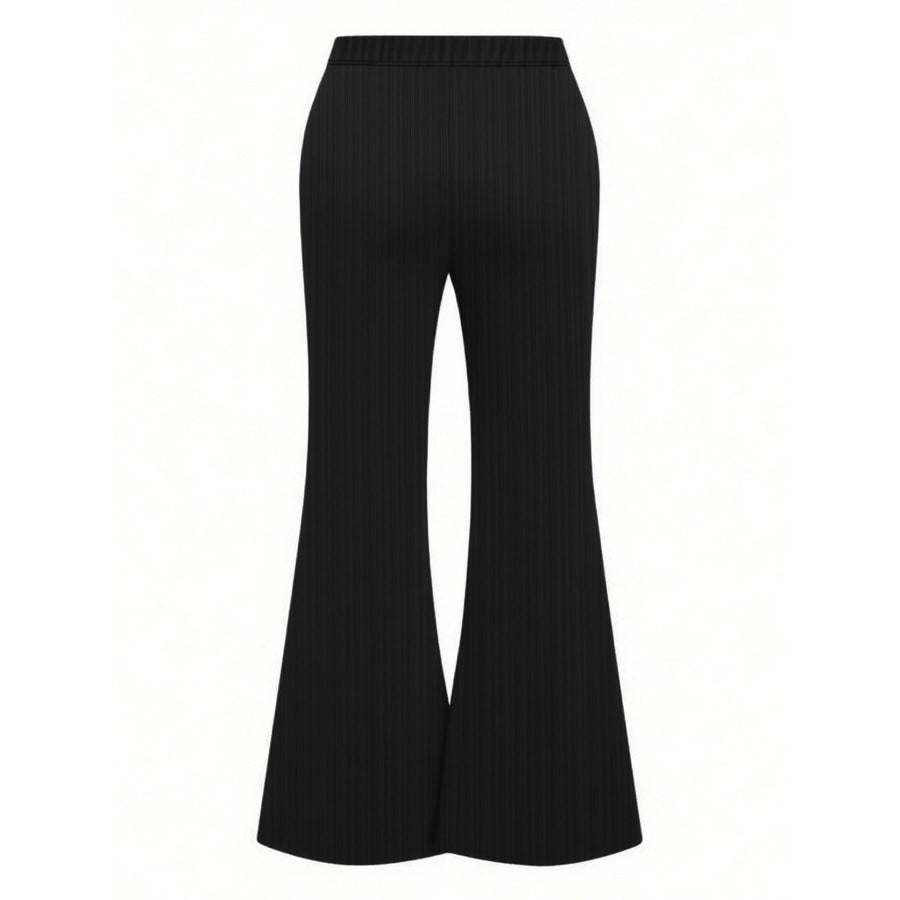 Plus Size High-Waisted Flare Pants Apparel and Accessories