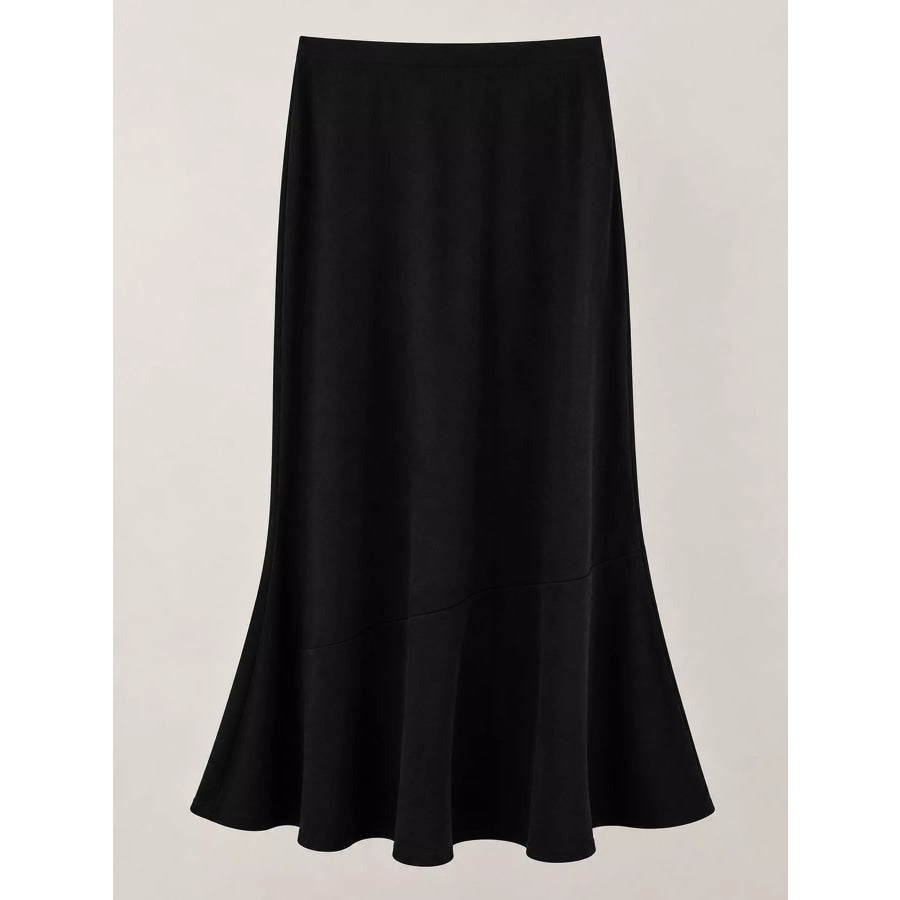 Plus Size High-Waisted Flared Skirt Apparel and Accessories