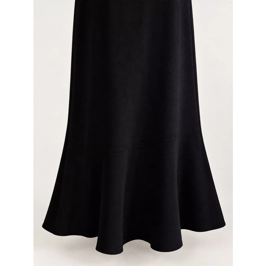 Plus Size High-Waisted Flared Skirt Apparel and Accessories