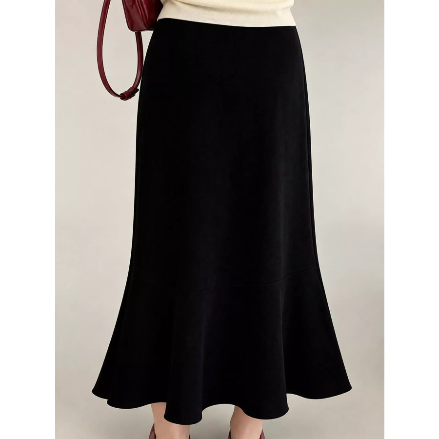 Plus Size High-Waisted Flared Skirt Apparel and Accessories
