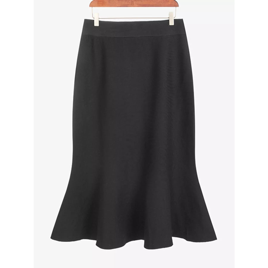 Plus Size High-Waisted Mermaid Skirt Black-Short / XL Apparel and Accessories