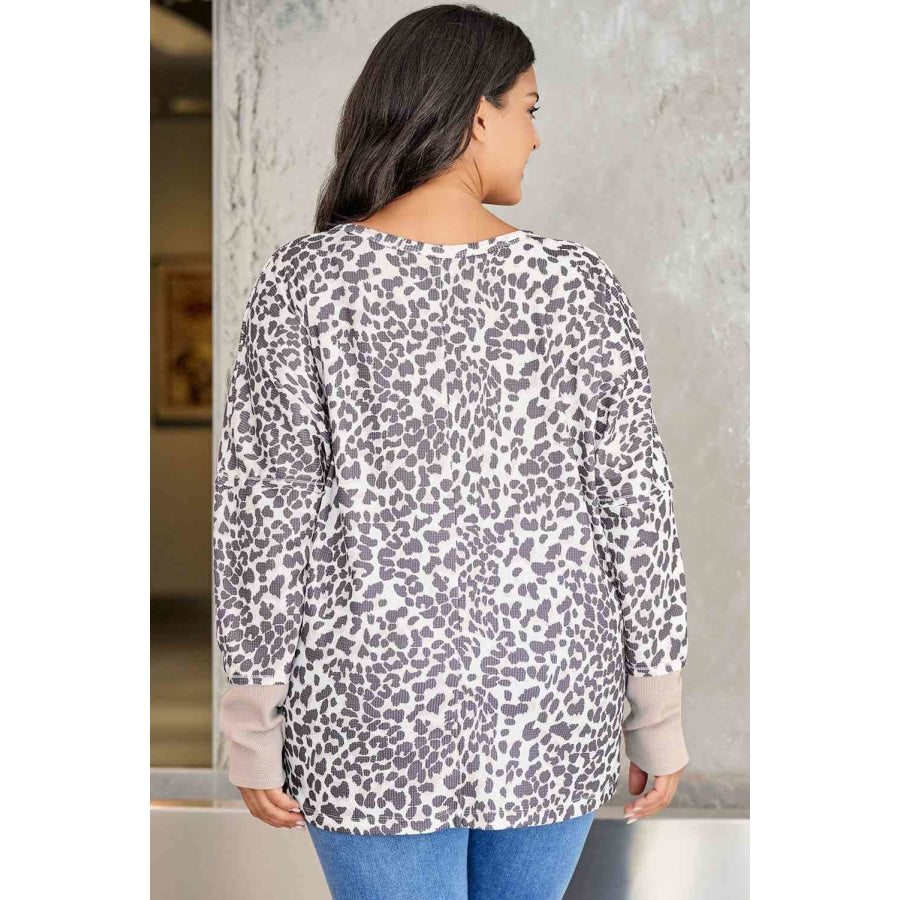 Plus size leopard outlet sweatshirt