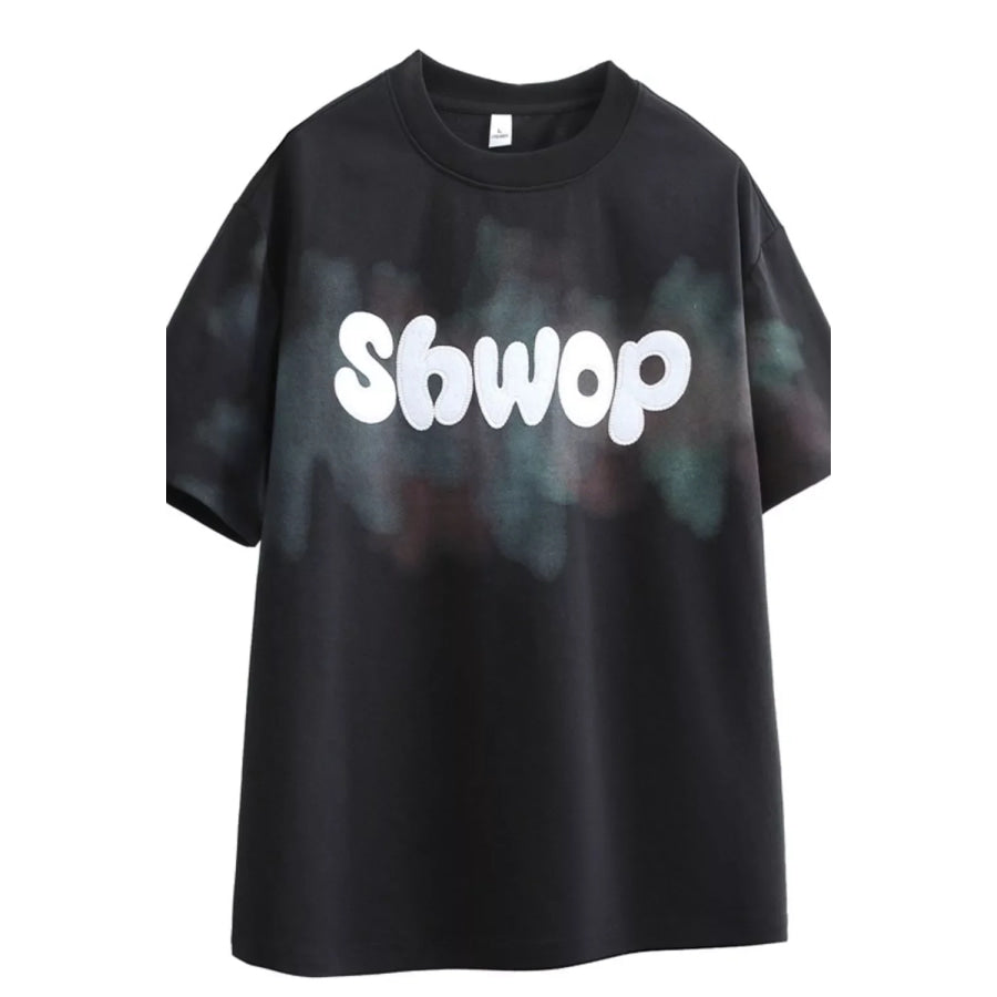 Plus Size Letter Graphic Short Sleeve T-Shirt Black / M Apparel and Accessories