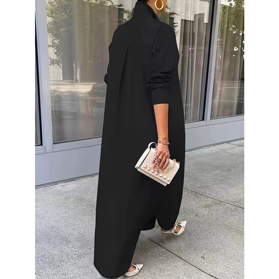 Plus Size Longline Button-Down Shirt Apparel and Accessories