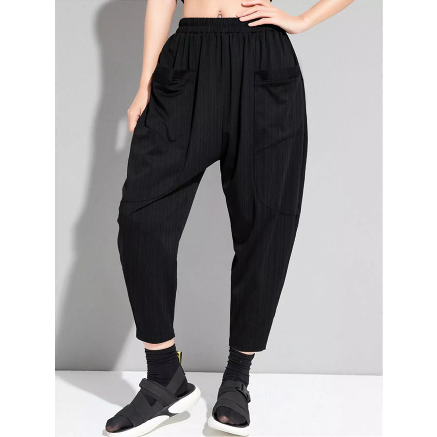 Plus Size Loose Fit Harem Pants Black / 0XL Apparel and Accessories