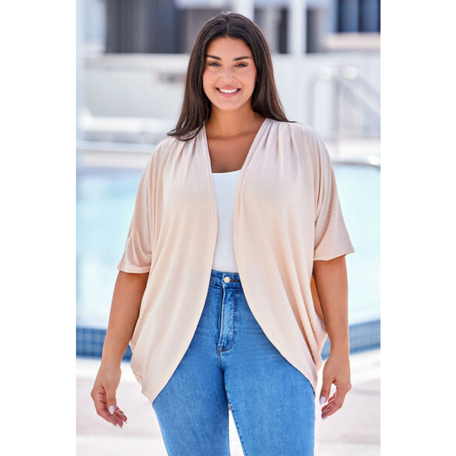 Plus Size Ribbed Cocoon Cover Up Apparel and Accessories