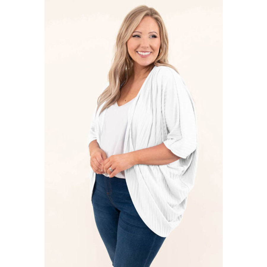 Plus Size Ribbed Cocoon Cover Up Apparel and Accessories