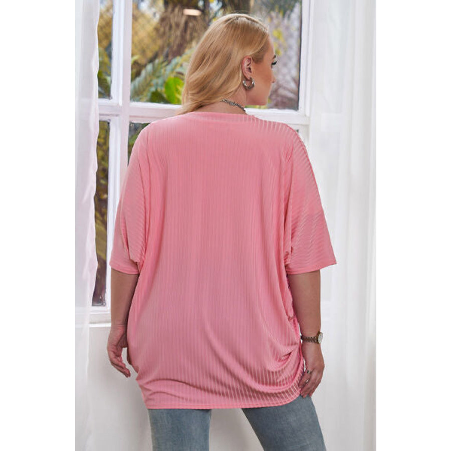 Plus Size Ribbed Cocoon Cover Up Apparel and Accessories