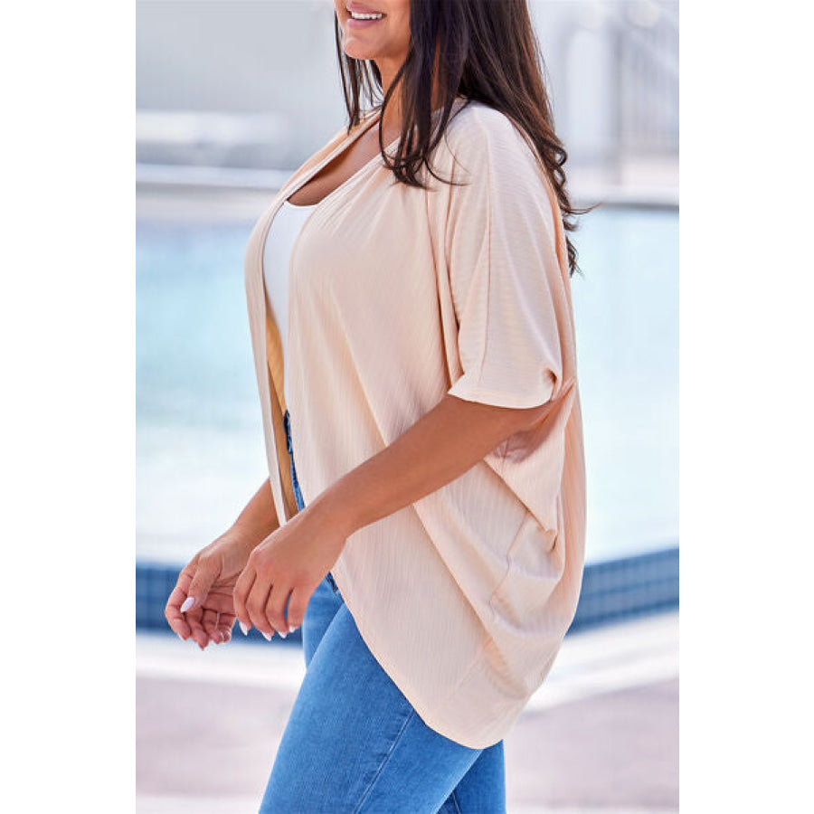 Plus Size Ribbed Cocoon Cover Up Apparel and Accessories