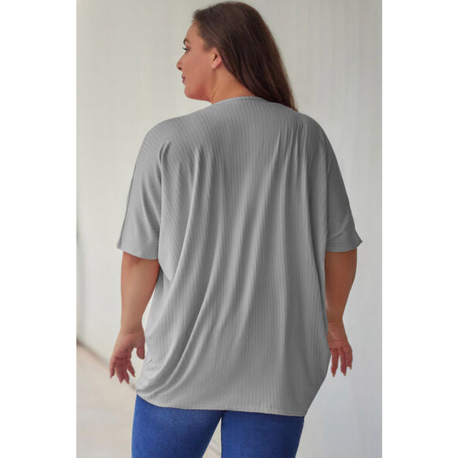 Plus Size Ribbed Cocoon Cover Up Apparel and Accessories