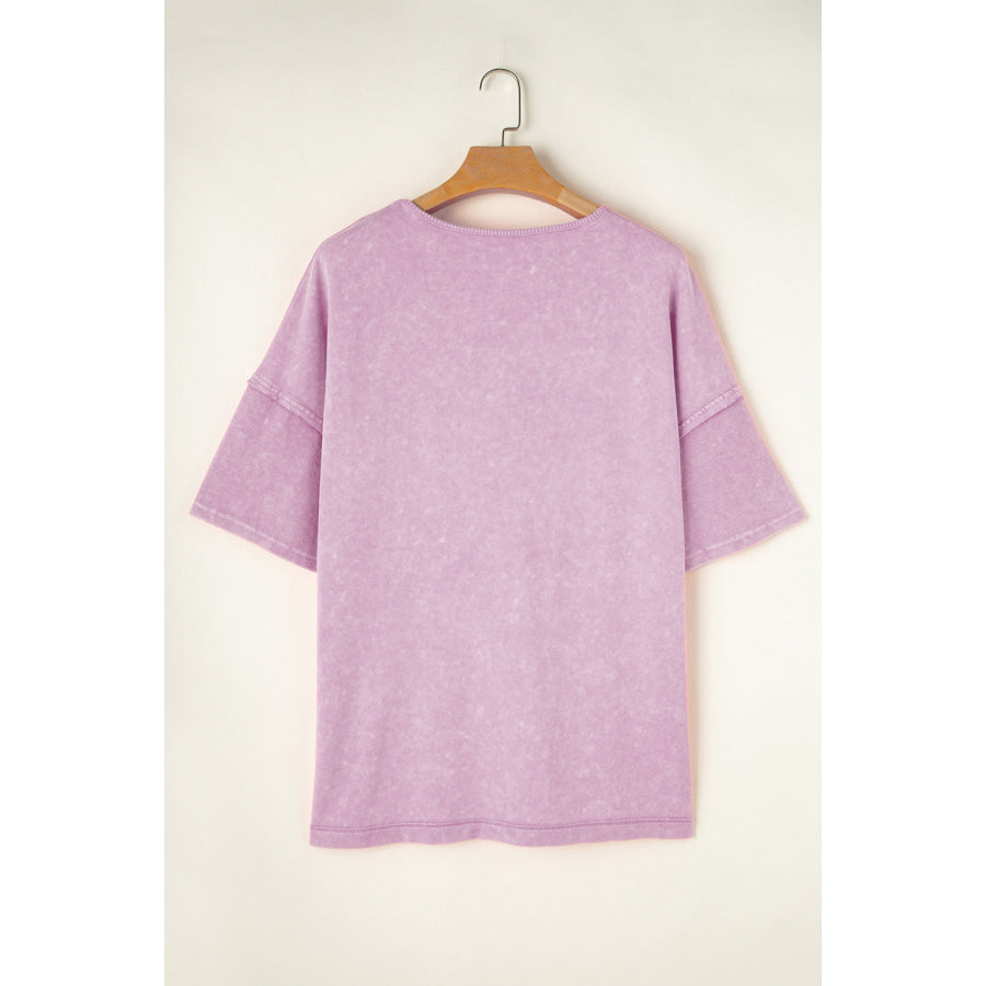 Plus Size Round Neck Half Sleeve T-Shirt Apparel and Accessories