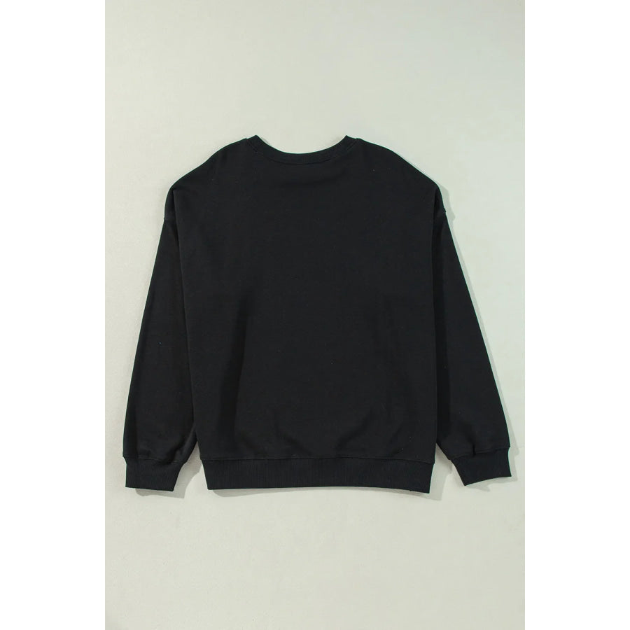 Plus Size Round Neck Long Sleeve Sweatshirt Apparel and Accessories