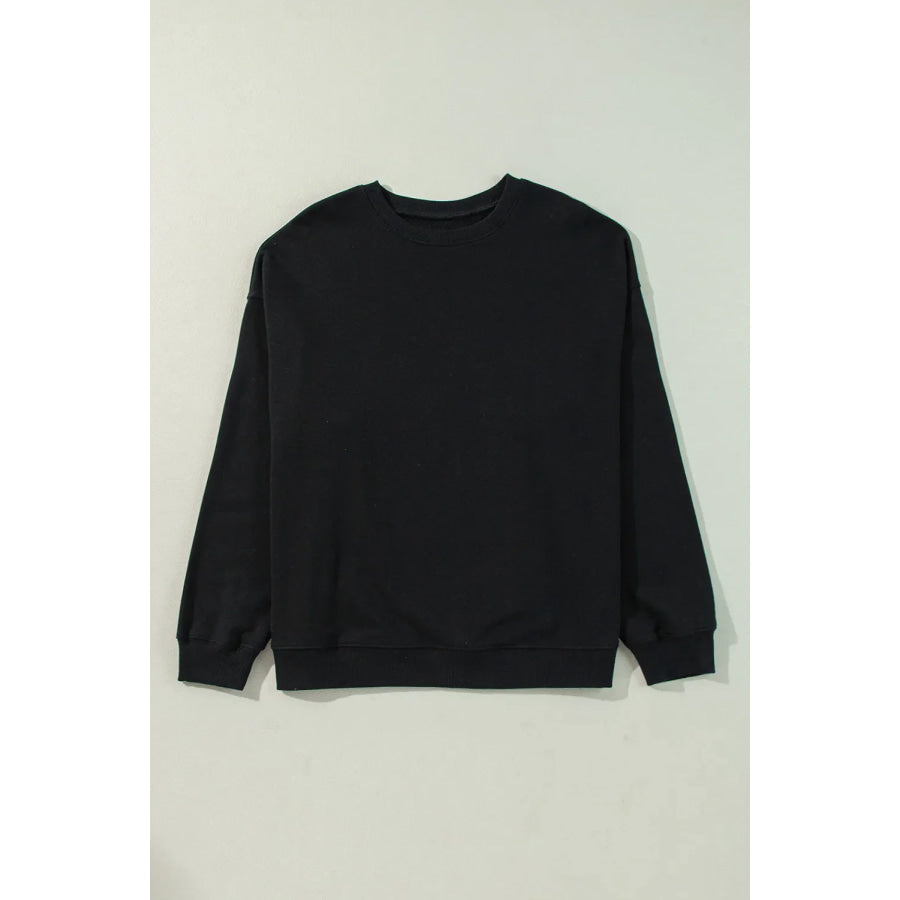 Plus Size Round Neck Long Sleeve Sweatshirt Apparel and Accessories