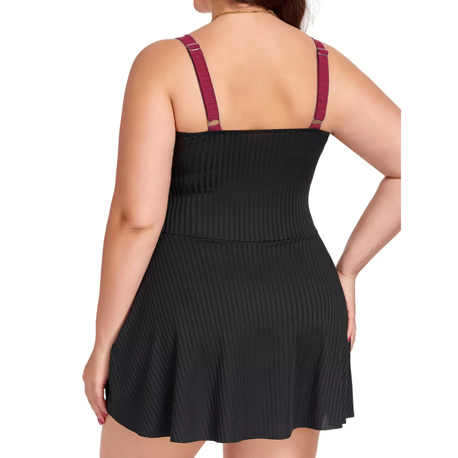 Plus Size Ruched One-Piece Swim Dress Apparel and Accessories