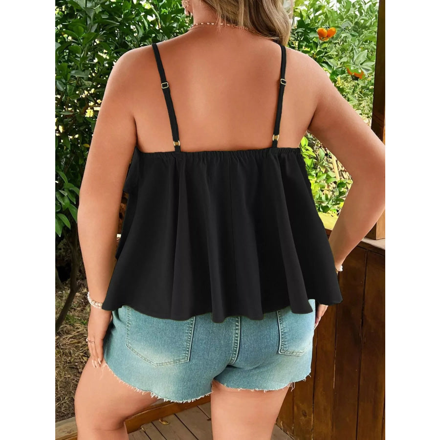 Plus Size Ruffle Hem Cami Apparel and Accessories