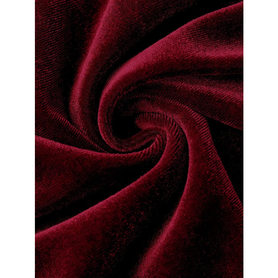 Plus Size Ruffled Velvet Elastic Waist Skirt Apparel and Accessories