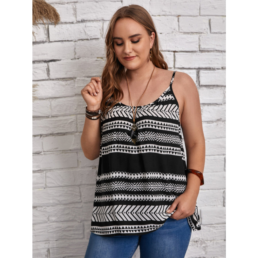 Plus Size Scoop Neck Cami Black / 0XL Apparel and Accessories