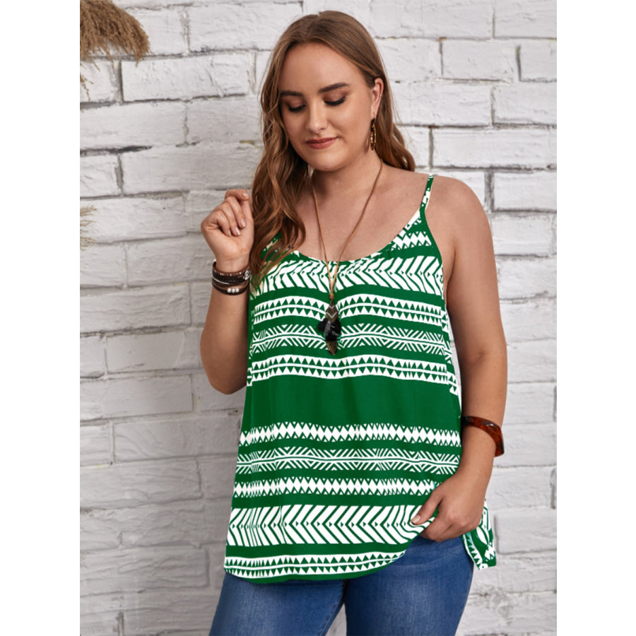 Plus Size Scoop Neck Cami Mid Green / 0XL Apparel and Accessories
