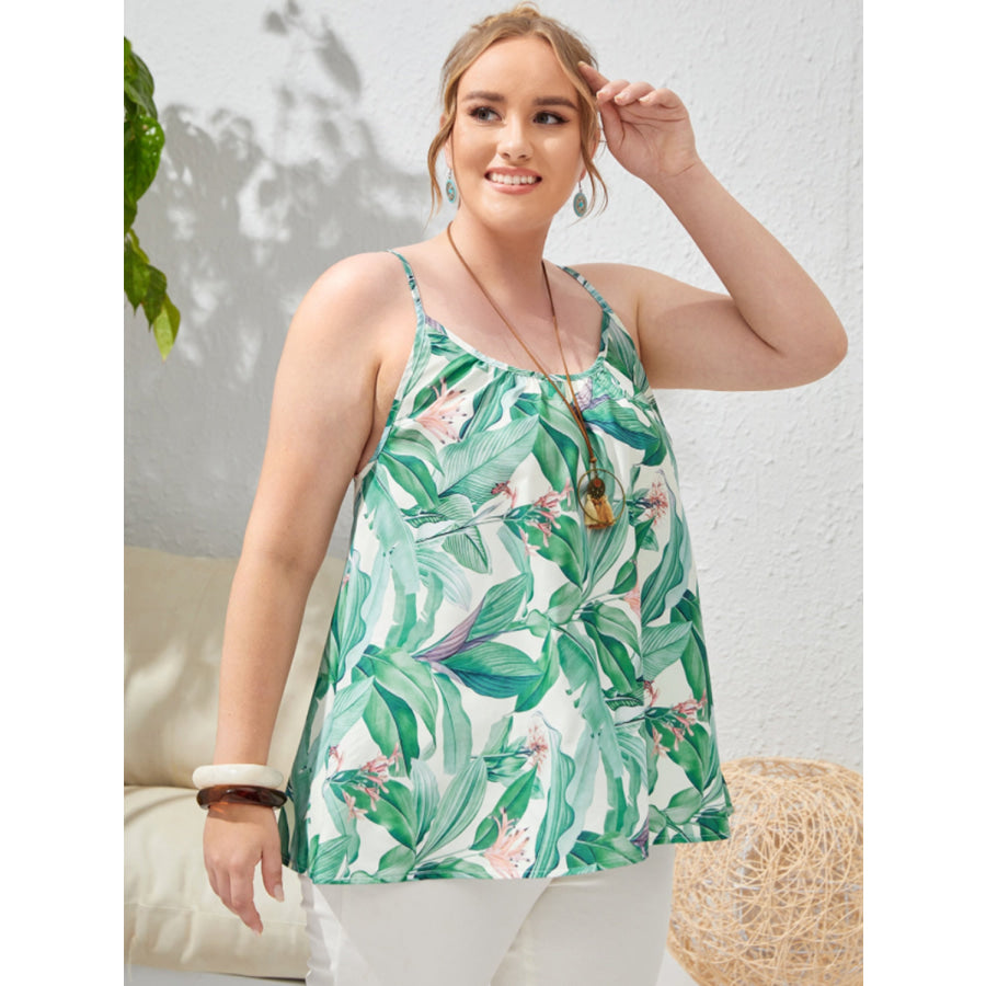 Plus Size Scoop Neck Cami Teal / 0XL Apparel and Accessories
