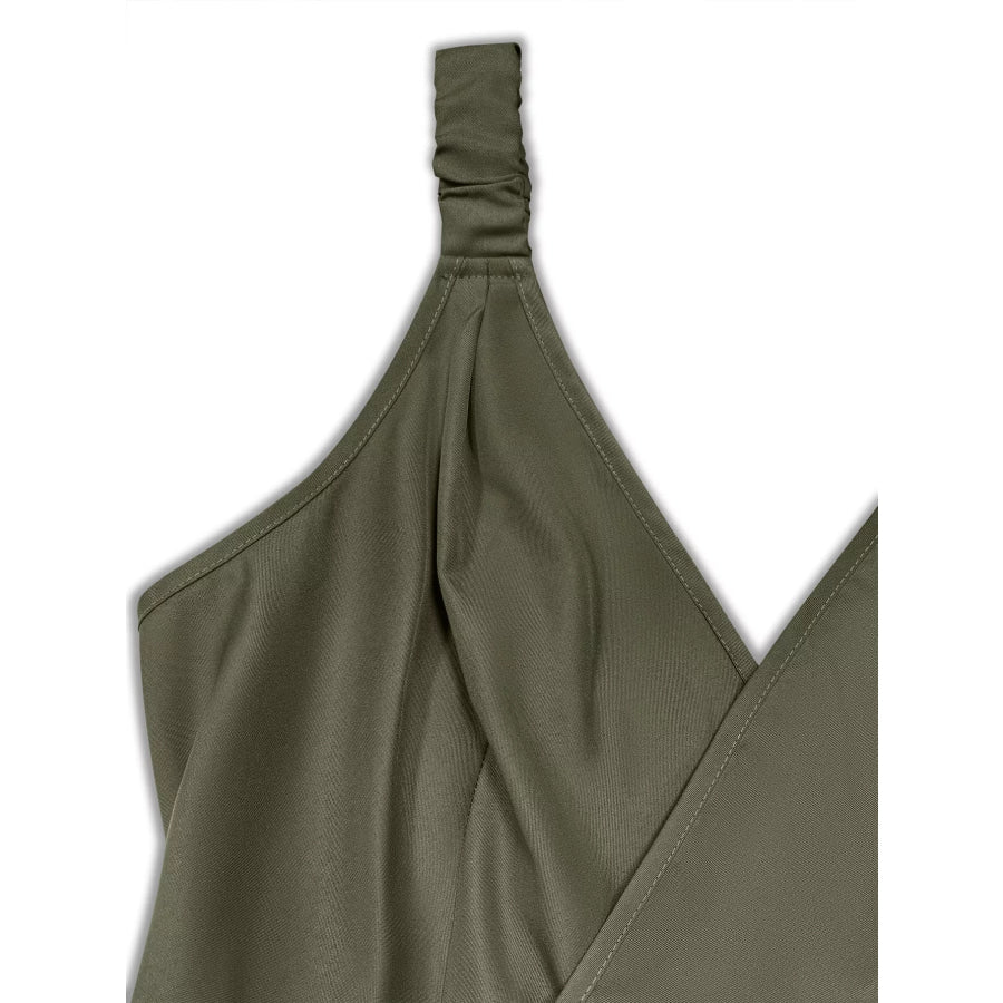 Plus Size Smocked Wide Leg Jumpsuit Apparel and Accessories