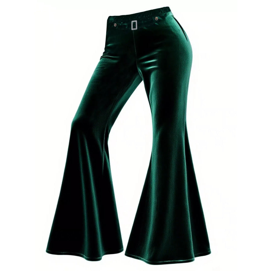 Plus Size Velvet Flared Pants Apparel and Accessories