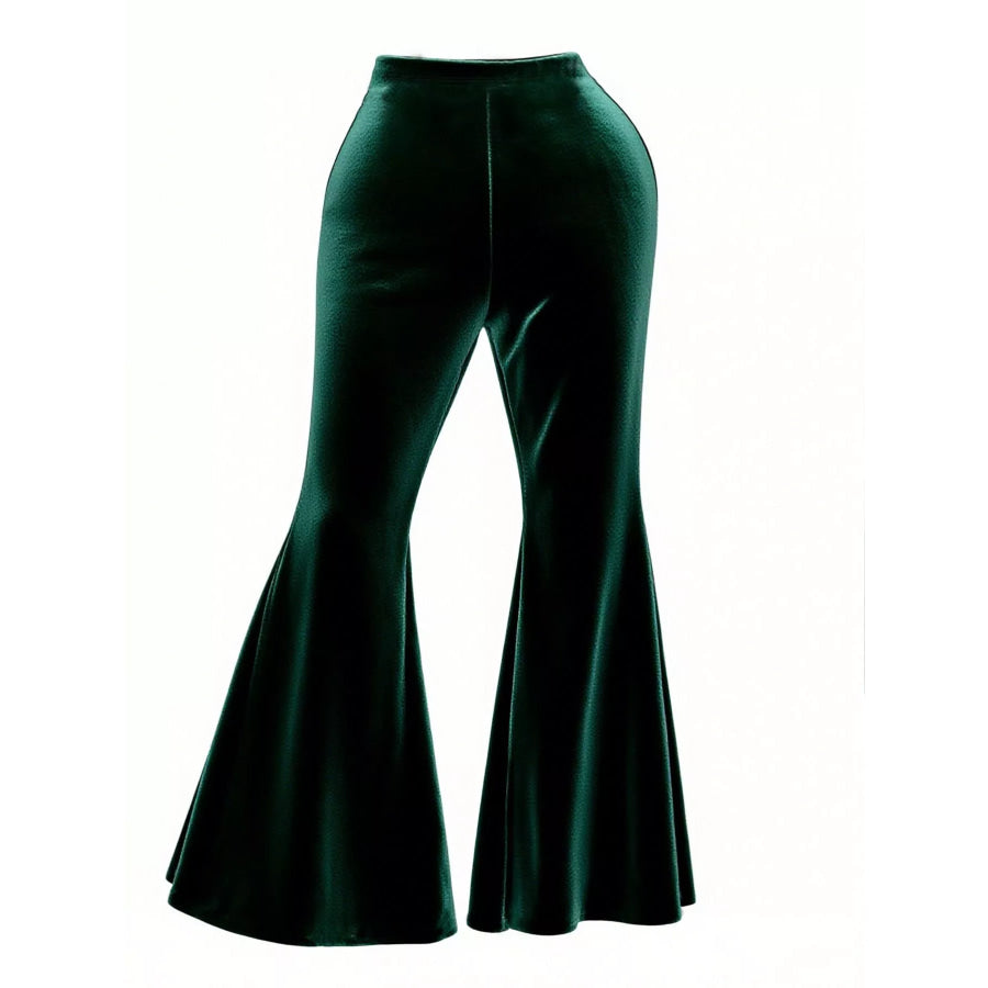 Plus Size Velvet Flared Pants Apparel and Accessories