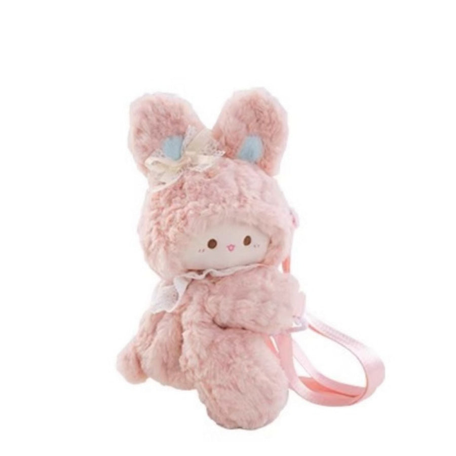 Plush Bunny Backpack Bag Blush Pink / ONESIZE Apparel and Accessories