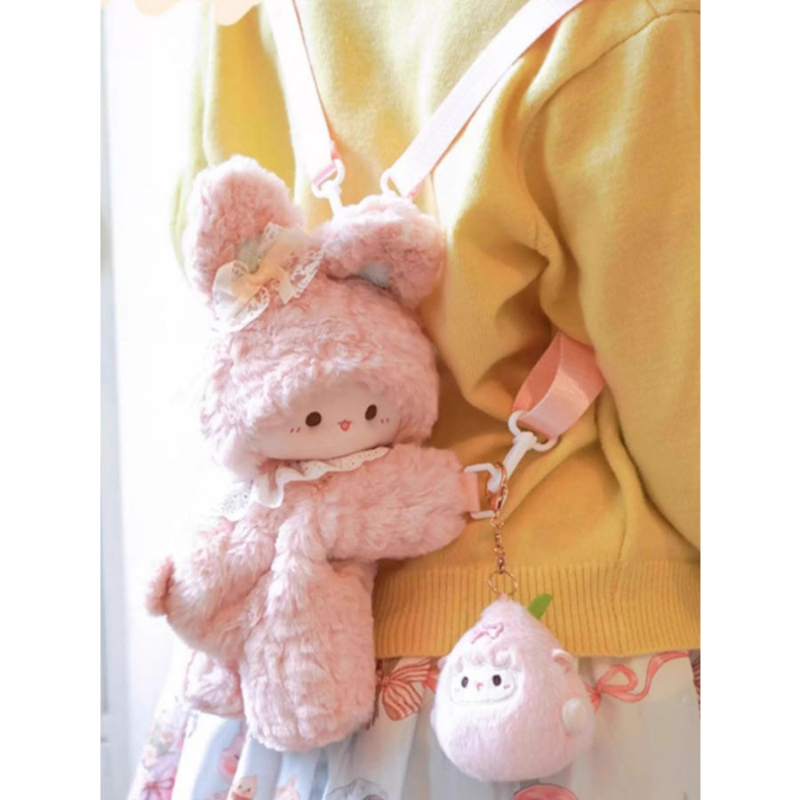 Plush Bunny Backpack Bag Blush Pink / ONESIZE Apparel and Accessories