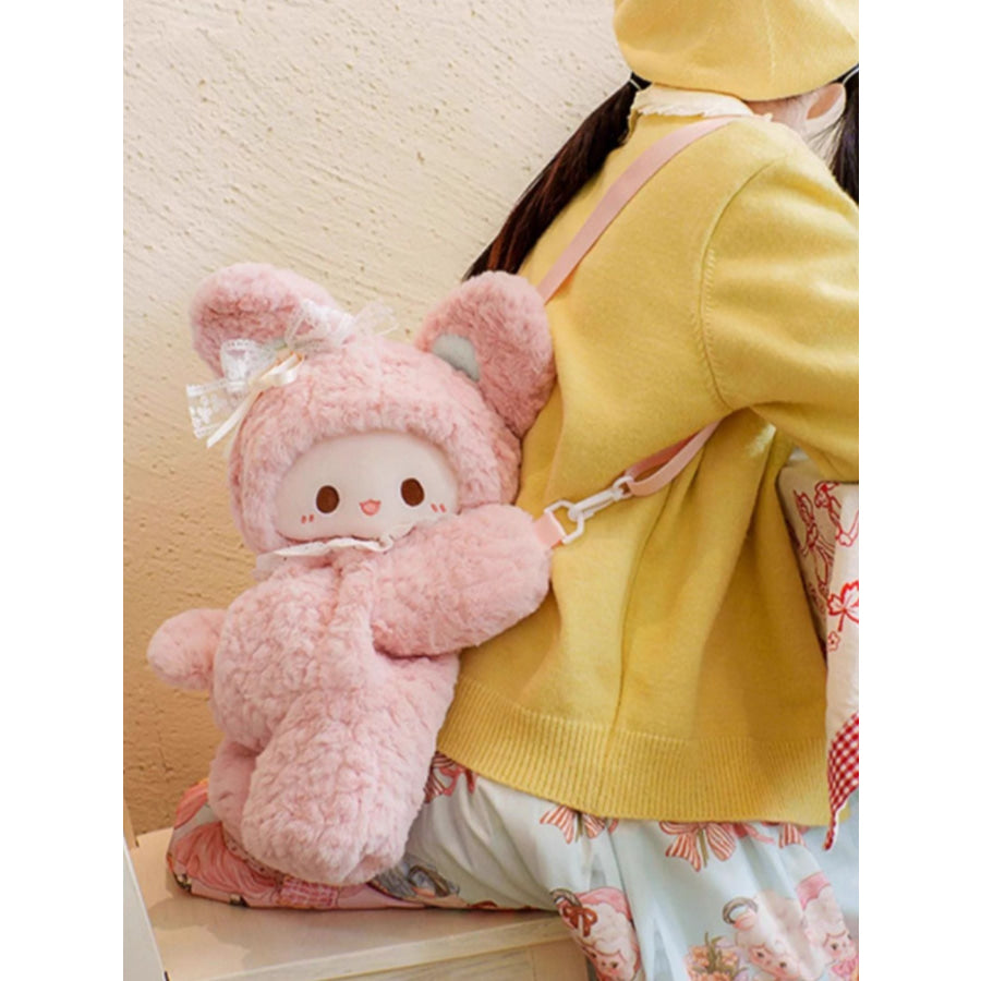 Plush Bunny Backpack Bag Blush Pink / ONESIZE Apparel and Accessories
