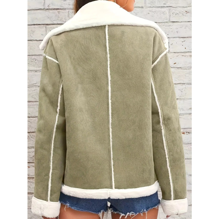 Plush Button Up Outerwear Apparel and Accessories