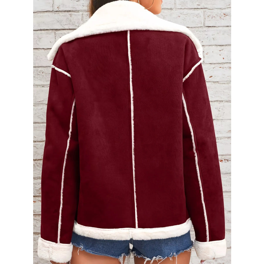 Plush Button Up Outerwear Apparel and Accessories