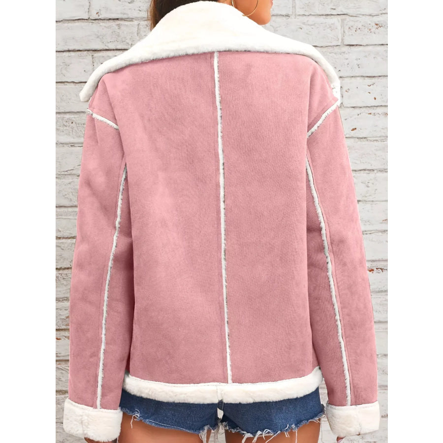 Plush Button Up Outerwear Apparel and Accessories