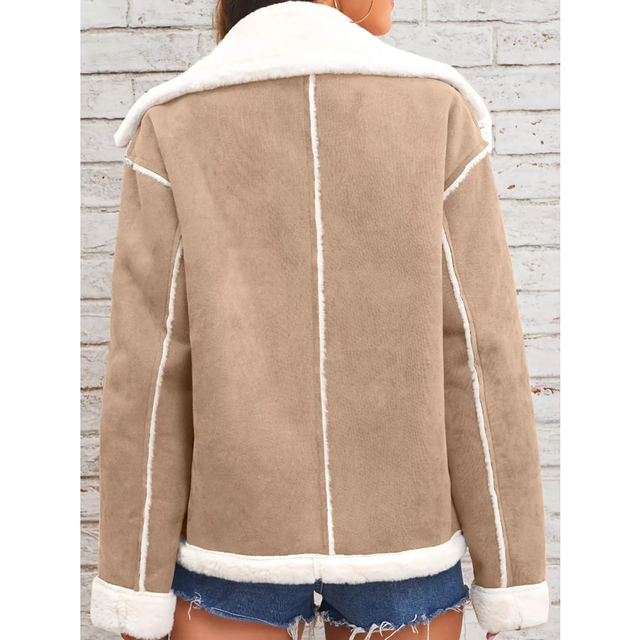 Plush Button Up Outerwear Apparel and Accessories