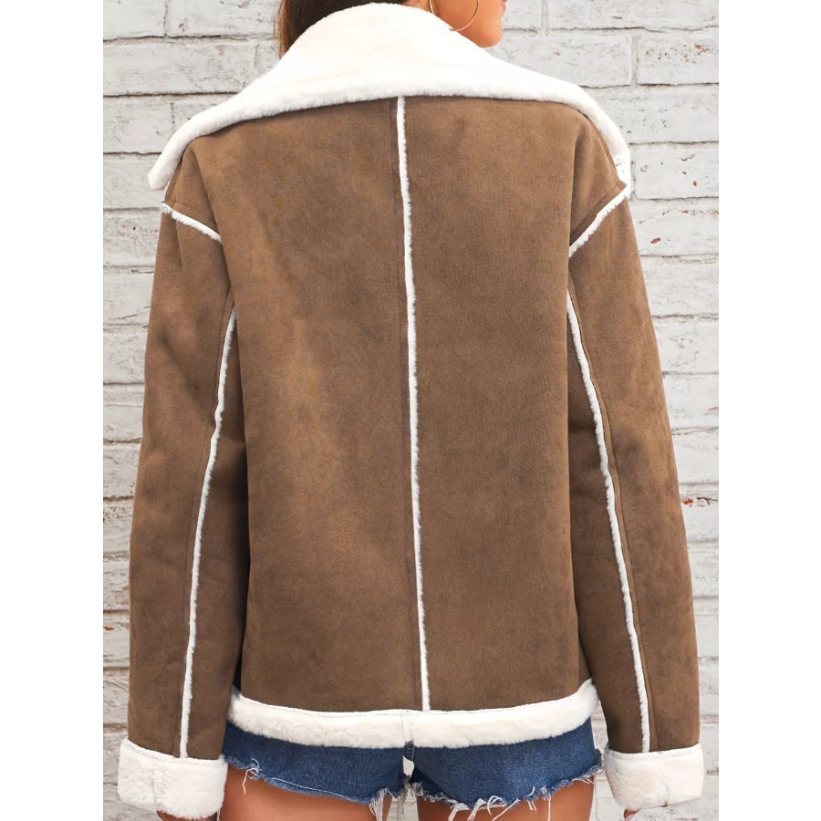 Plush Button Up Outerwear Apparel and Accessories