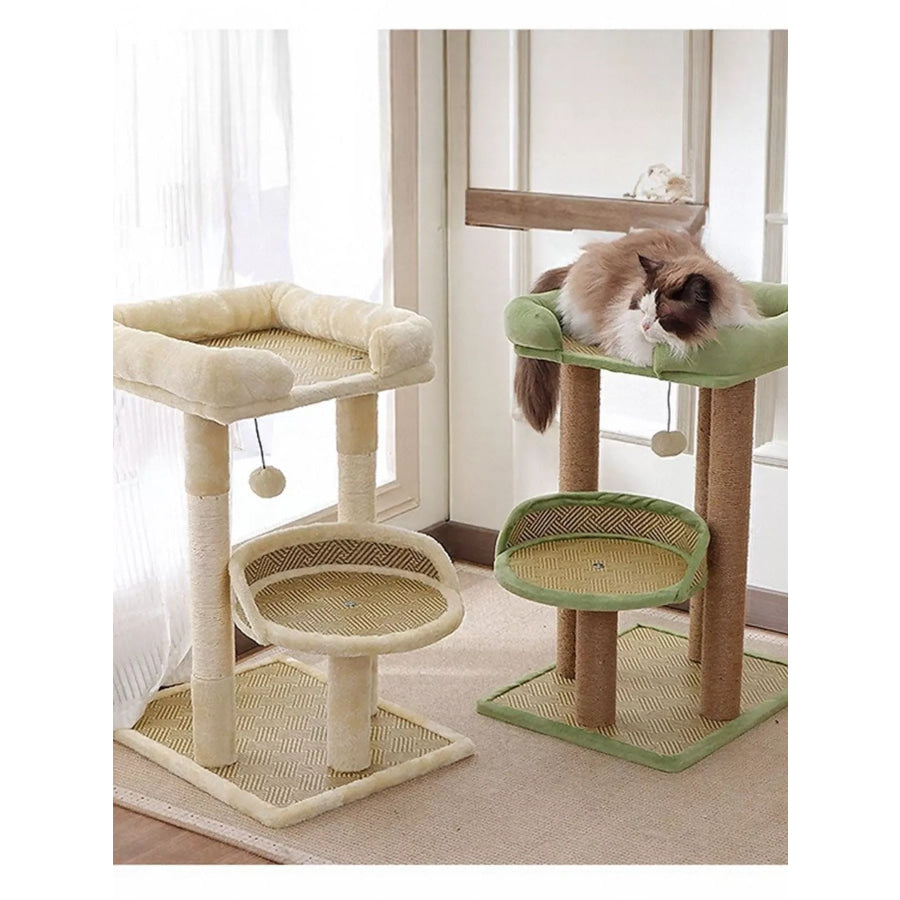 Plush Cat Tree Condo with Scratching Posts Apparel and Accessories