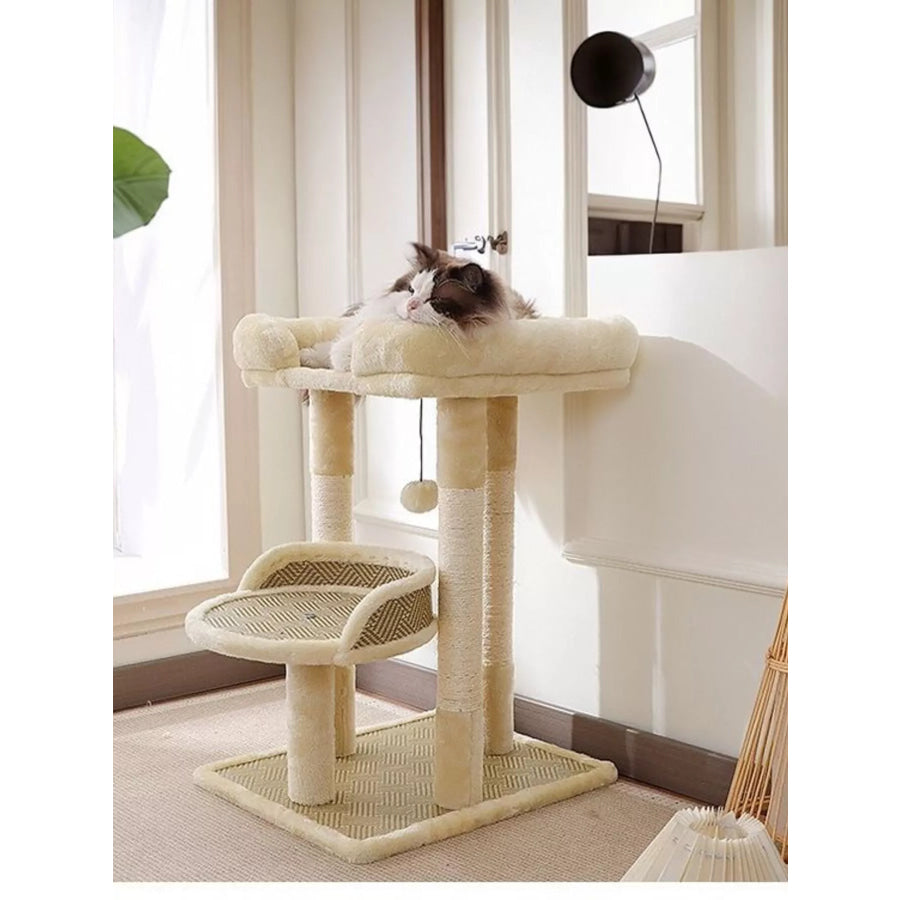 Plush Cat Tree Condo with Scratching Posts Apparel and Accessories