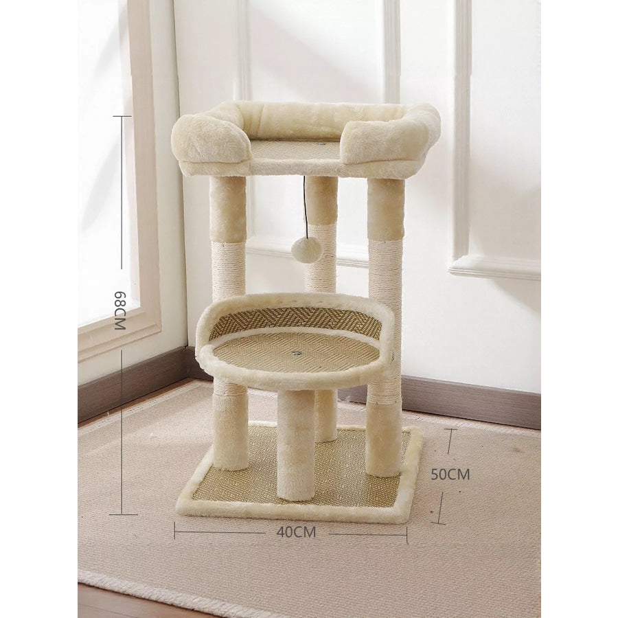 Plush Cat Tree Condo with Scratching Posts Apparel and Accessories