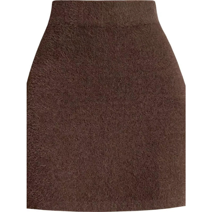 Plush Knit Mini Skirt Apparel and Accessories