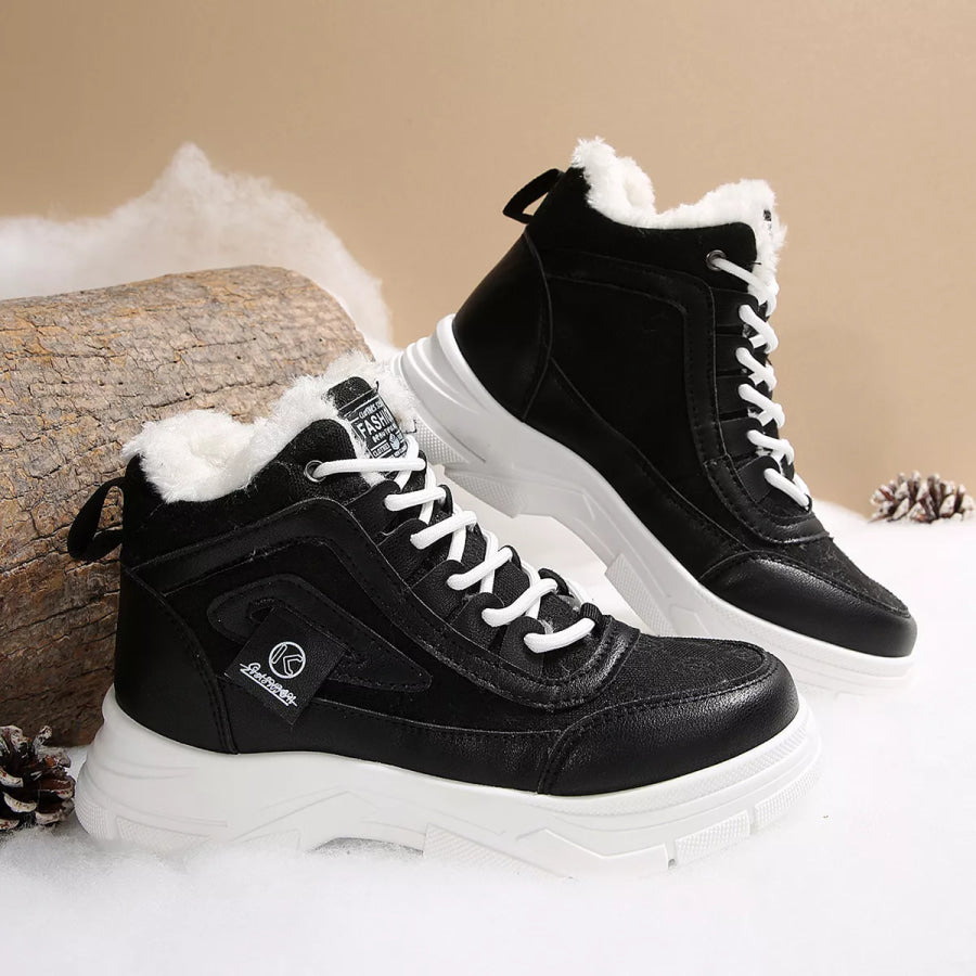 Plush Lined Ankle Boots Apparel and Accessories