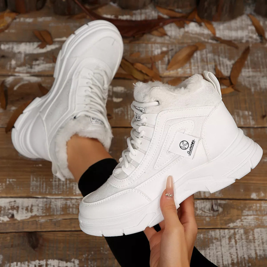 Plush Lined Ankle Boots Apparel and Accessories