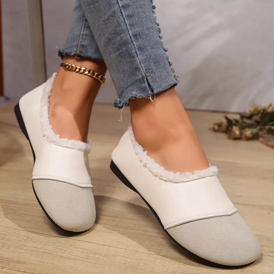 Plush-Lined Slip-Ons Off-white / 36 footwear