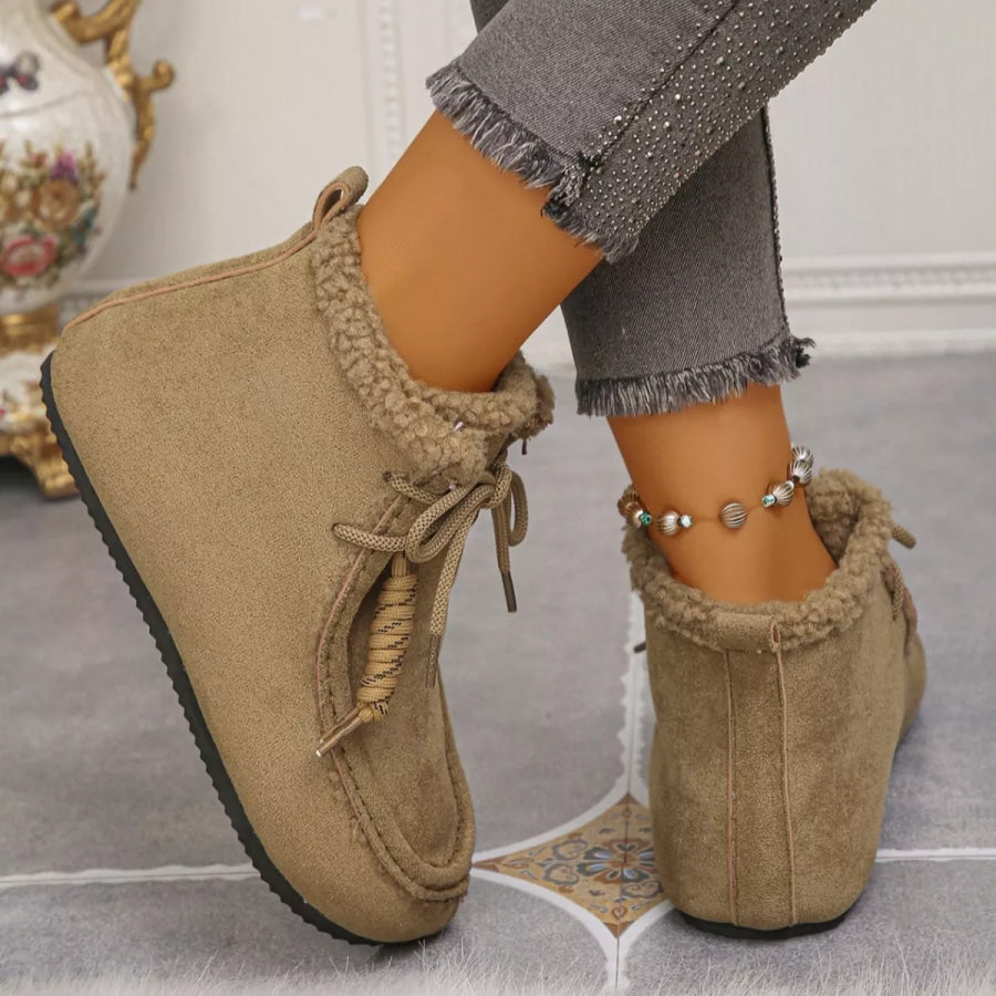 Plush Lining Ankle Boots Apparel and Accessories