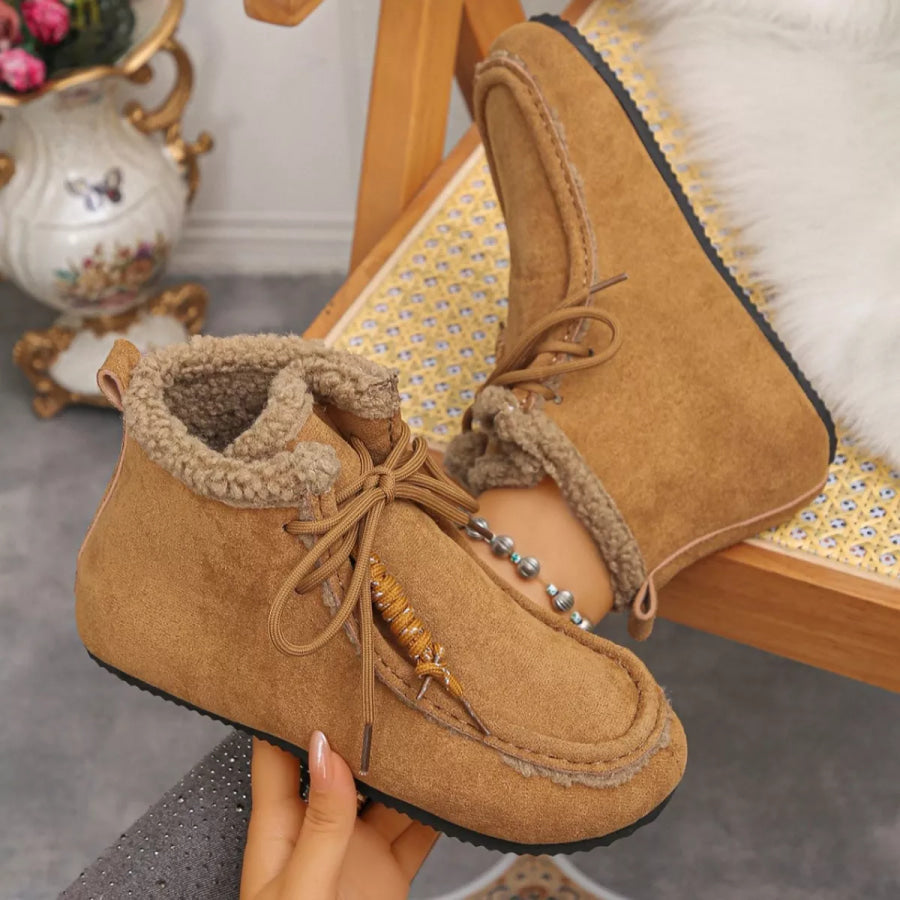 Plush Lining Ankle Boots Apparel and Accessories